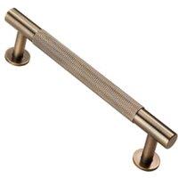 Carlisle Antique Brass Knurled Cabinet Pull Handle - 128mm