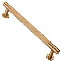 Carlisle Satin Brass Knurled Cabinet Pull Handle - 160mm