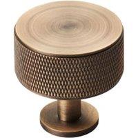 Carlisle Antique Brass Knurled Cabinet Radio Knob - 160mm