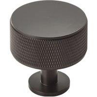 Carlisle Matt Black Knurled Cabinet Radio Knob - 160mm