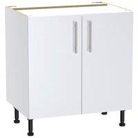 Wickes Orlando White Slab Base Unit - 800mm