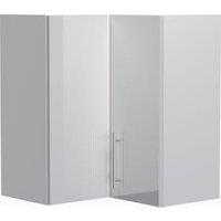Wickes Orlando White Slab Corner Wall Unit - 625mm