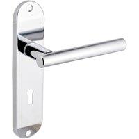 Kemsley Polished Chrome Lever Lock Door Handle - 1 Pair