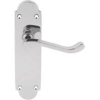 Geneva Chrome Lever Latch Door Handle - 1 Pair