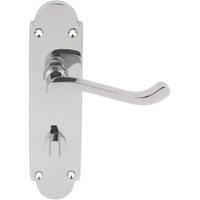 Geneva Chrome Lever Bathroom Door Handle - 1 Pair