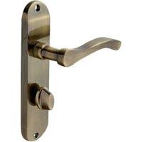 Capri Antique Brass Lever Bathroom Door Handle - 1 Pair