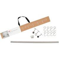 Rothley Brushed Steel 19mm x 600mm Utensil Rail Kit - 19 x 600mm