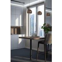 Rothley Matt Black Worktop Leg - 60 x 870mm