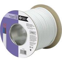 2 Core 2192Y White Flat Flexible Cable - 0.75mm2 - 25m