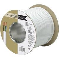 3 Core 2183Y White Round Flexible Cable - 0.75mm2 - 25m