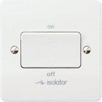 MK 10A 3 Pole Fan Isolator Switch - White