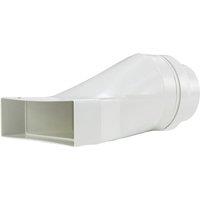 Manrose Round to Rectangular Duct Adaptor - 204 x 60 x 100mm