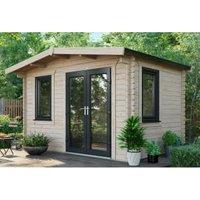 Powersheds Right Hand Door Apex Chalet Log Cabin - 8 x 12ft