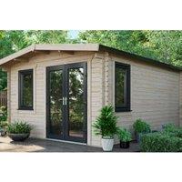 Powersheds Right Hand Door Apex Chalet Log Cabin - 16 x 12ft