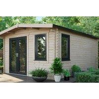 Powersheds Left Hand Door Apex Chalet Log Cabin - 16 x 12ft