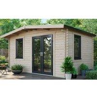 Powersheds Right Hand Door Apex Chalet Log Cabin - 10 x 14ft