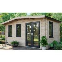 Powersheds Right Hand Door Apex Chalet Log Cabin - 8 x 16ft
