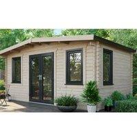 Powersheds Central Doors Apex Chalet Log Cabin - 10 x 16ft