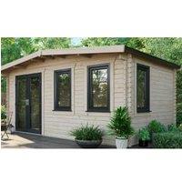 Powersheds Left Hand Door Apex Chalet Log Cabin - 10 x 16ft