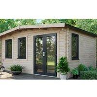 Powersheds Right Hand Door Apex Chalet Log Cabin - 12 x 16ft
