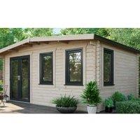 Powersheds Left Hand Door Apex Chalet Log Cabin - 12 x 16ft