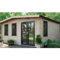 Powersheds Right Hand Door Apex Chalet Log Cabin - 14 x 16ft