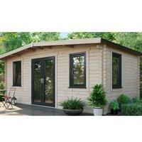 Powersheds Central Doors Apex Chalet Log Cabin - 10 x 18ft