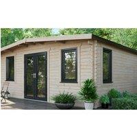 Powersheds Central Doors Apex Chalet Log Cabin - 16 x 18ft