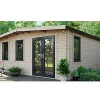 Powersheds Right Hand Door Apex Chalet Log Cabin - 16 x 18ft