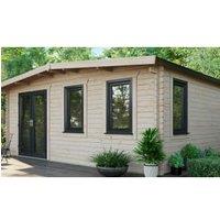 Powersheds Left Hand Door Apex Chalet Log Cabin - 16 x 18ft
