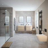 Wickes Porto Grey Ceramic Interior Wall & Floor Tile - 450 X 250mm
