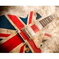 Origin Murals Rock Guitar Red Wall Mural - 3.5 x 2.8m