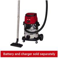 Einhell Power X-Change 36V Cordless Stainless Steel Wet and Dry Vacuum Cleaner 25L - Bare