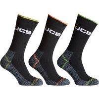 JCB JCBX000093 High-Vis Boot Socks Pack of 3 Size 6 - 11