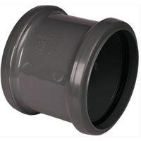 FloPlast 110mm Anthracite Grey Double Socket Coupling