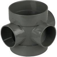FloPlast 110mm Anthracite Grey Soil Boss Pipe Socket/Spigot