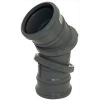 FloPlast 110mm Anthracite Grey Soil Pipe Adjustable Bend Double Socket - 0-90