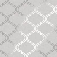 Holden Decor Glistening Geo Grey & Silver Wallpaper - 10.05m x 53cm