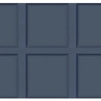 Holden Decor Modern Wood Panel Navy Blue Wallpaper - 10.05m x 53cm