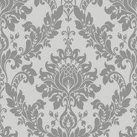 Holden Decor Clara HW Vinyl Charcoal Glitter Wallpaper - 10.05m x 53cm
