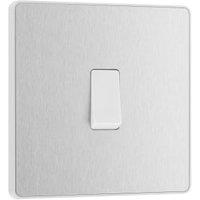 BG Evolve 20A 16Ax Single Intermediate Light Switch - Brushed Steel