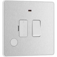 BG Evolve 13A Switched Fused Connection Unit with Power Led Indicator & Flex Outlet - Brushed Steel