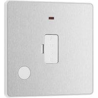 BG Evolve 13A Unswitched Fused Connection Unit with Power Led Indicator & Flex Outlet - Brushed Steel