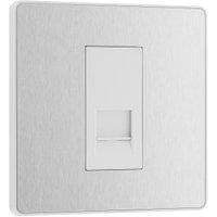 BG Evolve Single Master Telephone Socket - Brushed Steel
