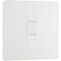 BG Evolve 10A Single Press Switch - Pearlescent White