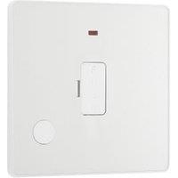 BG Evolve Unswitched 13A Fused Connection Unit with Power Led Indicator & Flex Outlet - Pearlescent White