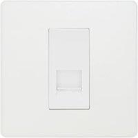 BG Evolve Single Master Telephone Socket - Pearlescent White