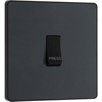 BG Evolve 10A Single Press Switch - Matt Grey