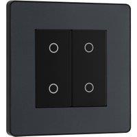 BG Evolve Master 2 Way Double Touch 200W Dimmer Switch - Matt Grey
