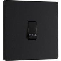BG Evolve 10A Single Press Switch - Matt Black